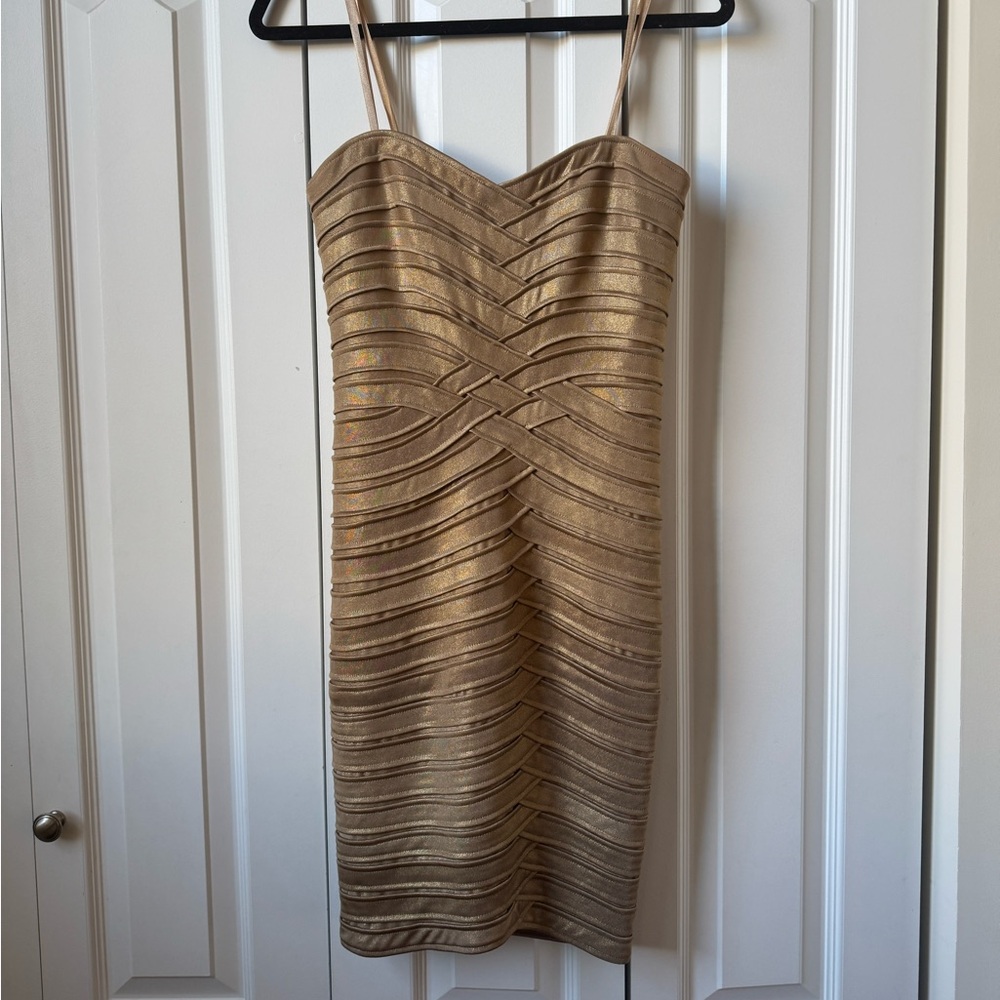 BCBG Vintage Gold Dress